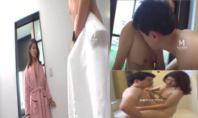 avจีนพี่สาวมาเจอน้องชายกำลังจพอาบน้ำและเกิดอารมณ์เลยตามเข้าไปเย็ดกับน้องชาย