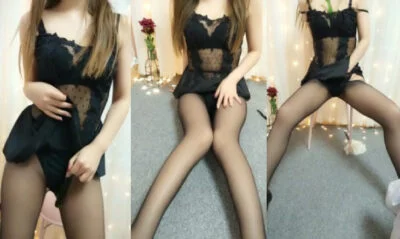 สาวจีนใส่ชุดนอนไม่ได้นอนมาไลฟ์สดในกลุ่มลับของเธอ