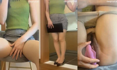 สาวจีนเธอตั้ั้งกล้องอวดหุ่นของเธอในกลุ่มลับและเล่นกับดิ้ลโด้