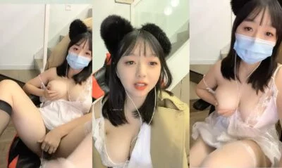 สาวจีนเธอมาในชุดหูแมวและได้ทำการตั้งกล้องและไลฟ์สดช่วยตัวเองโชว์